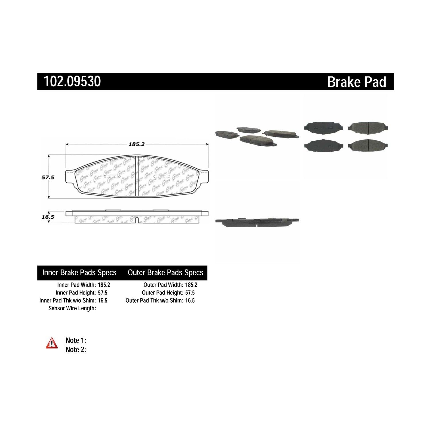 2005, 2004, 2003 Lincoln Aviator Disc Brake Pad Set