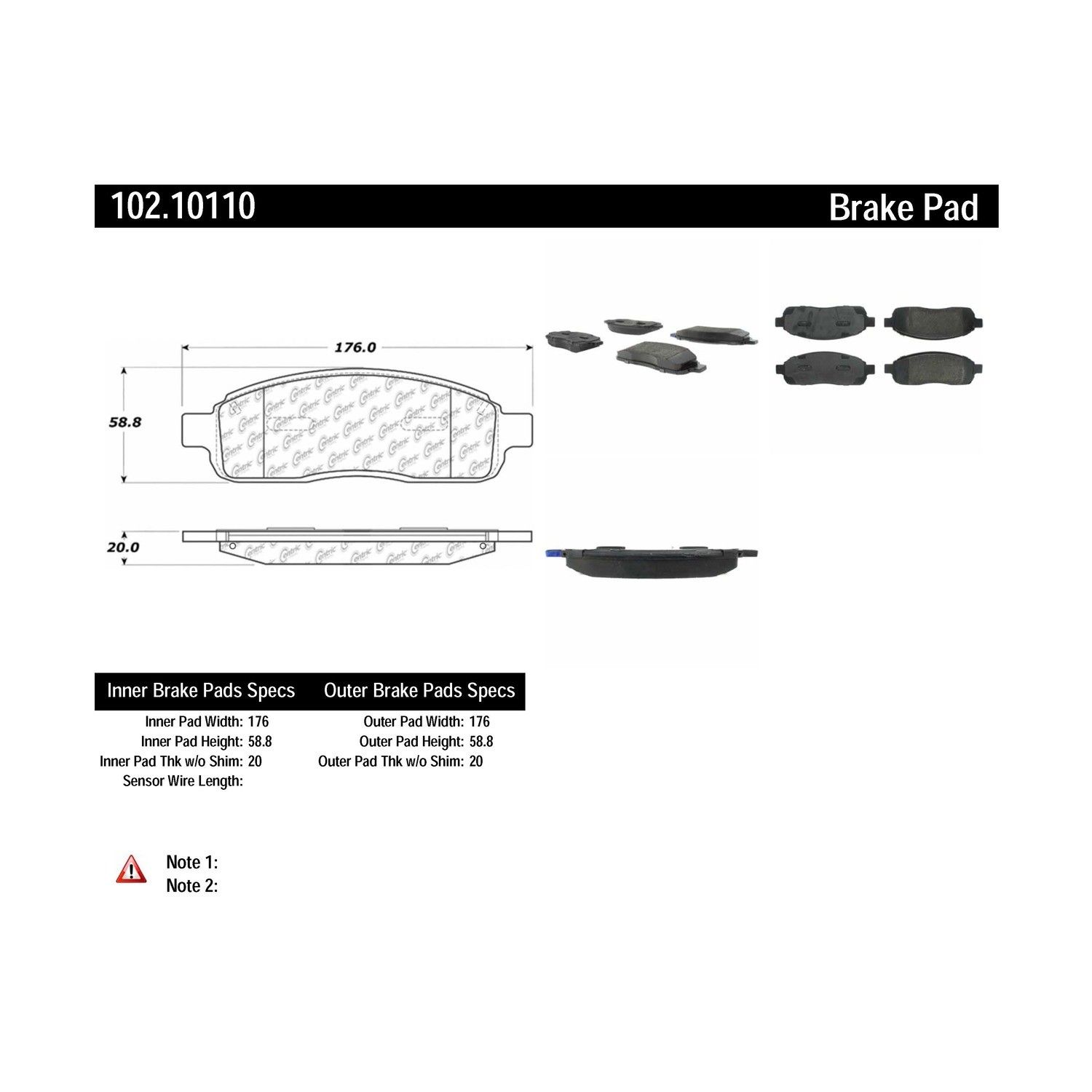 2009, 2008, 2007, 2006, 2005, 2004, 2003 Ford Lobo Disc Brake Pad Set