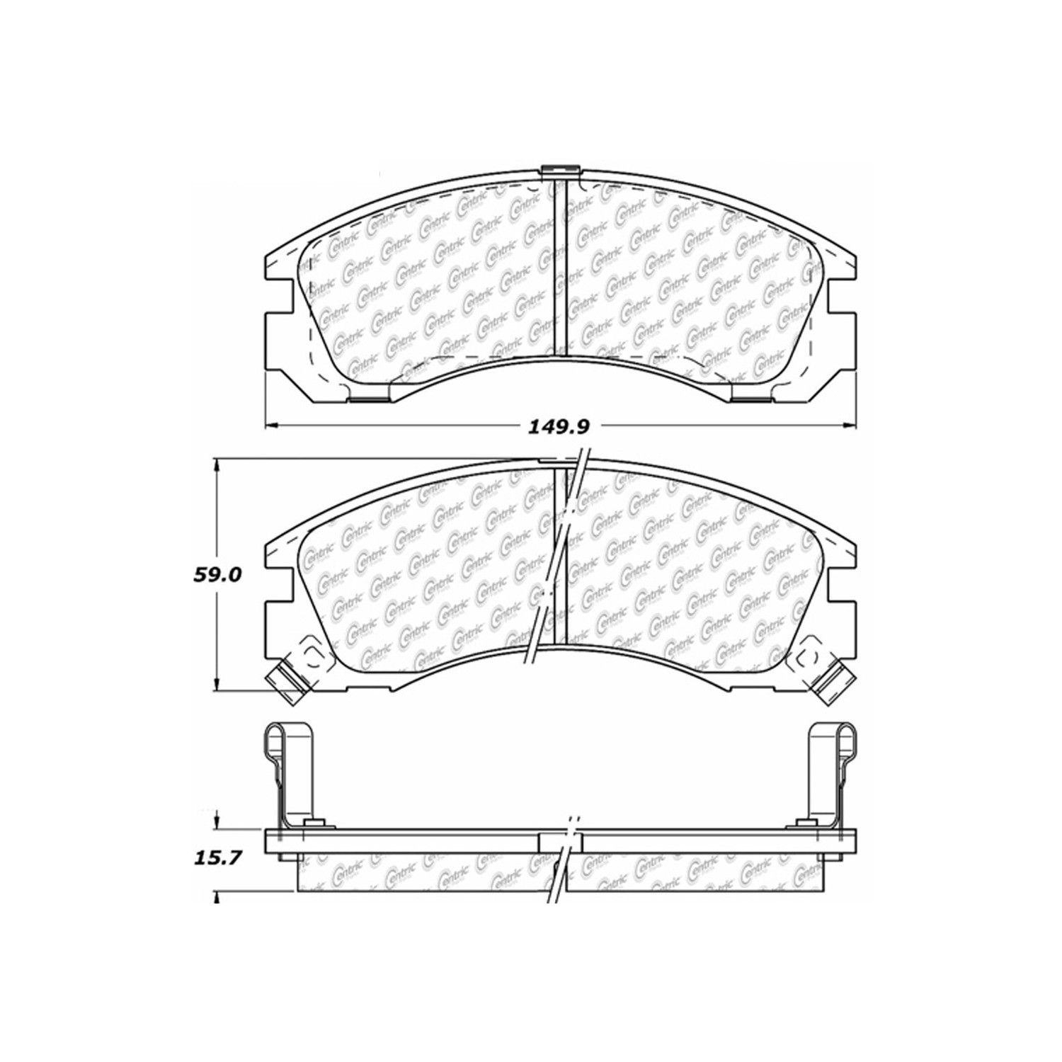 1998, 1997, 1996, 1995, 1994, 1993 Eagle Talon Disc Brake Pad Set