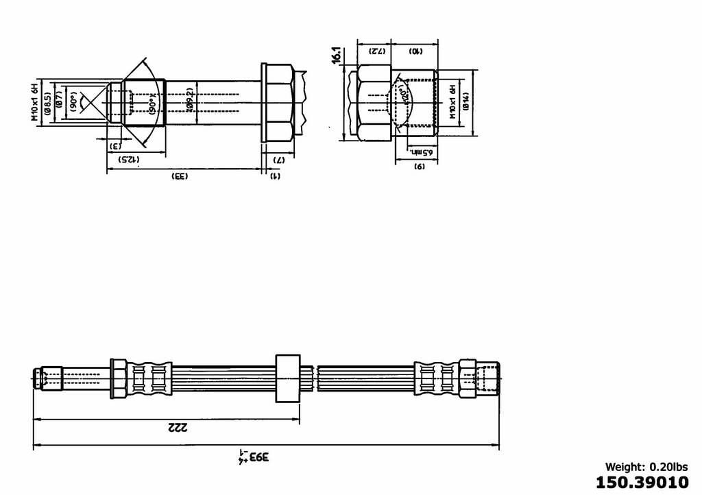 2006, 2005 Volvo S80 Brake Hydraulic Hose