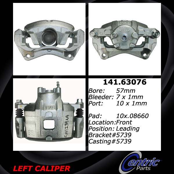 2012, 2011, 2010, 2009, 2008, 2007 Dodge Caliber Disc Brake Caliper