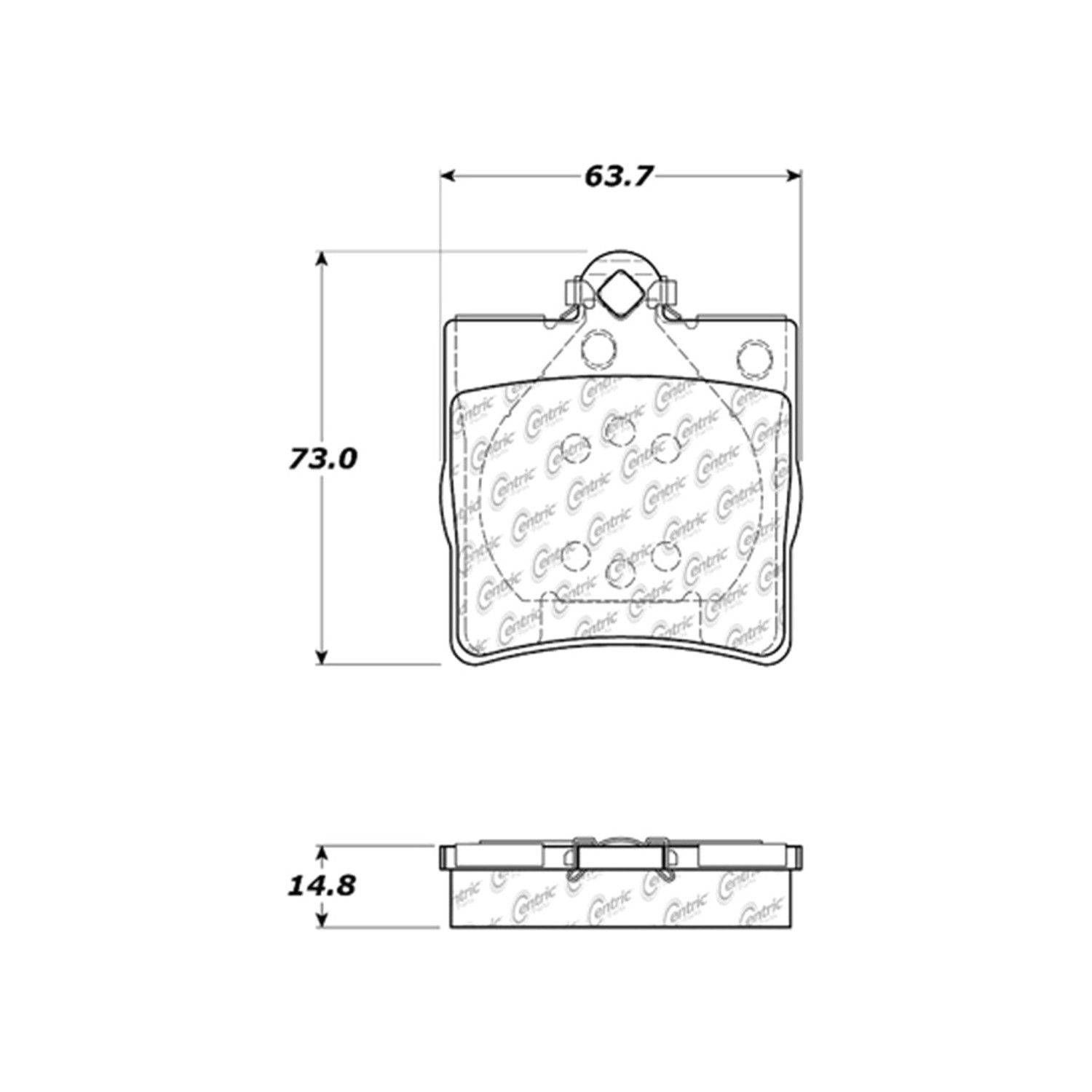 2008, 2007, 2006, 2005, 2004 Chrysler Crossfire 2004-2008 Mercedes-Benz C230 Disc Brake Pad Set