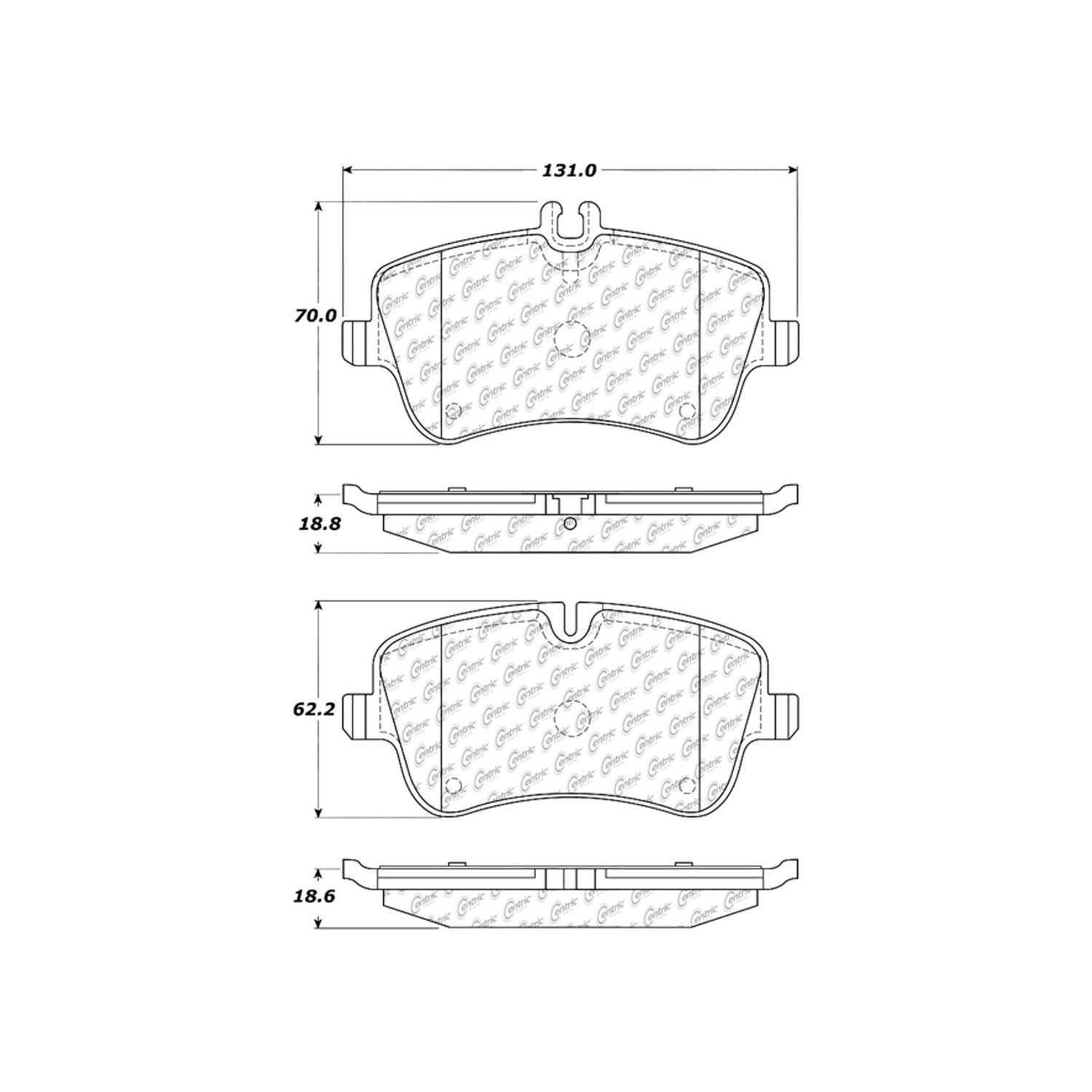 2005, 2004, 2003 Mercedes-Benz CLK320 2003-2005 Mercedes-Benz C230 Disc Brake Pad Set
