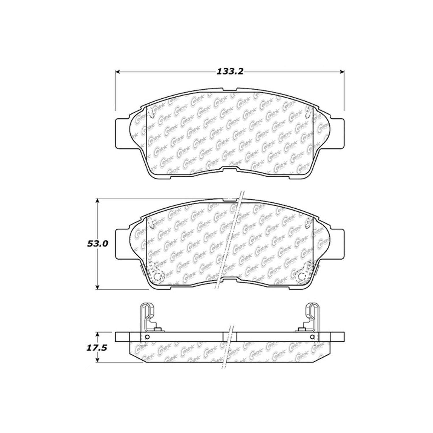 1997, 1996, 1995, 1994, 1993 Geo Prizm Disc Brake Pad Set