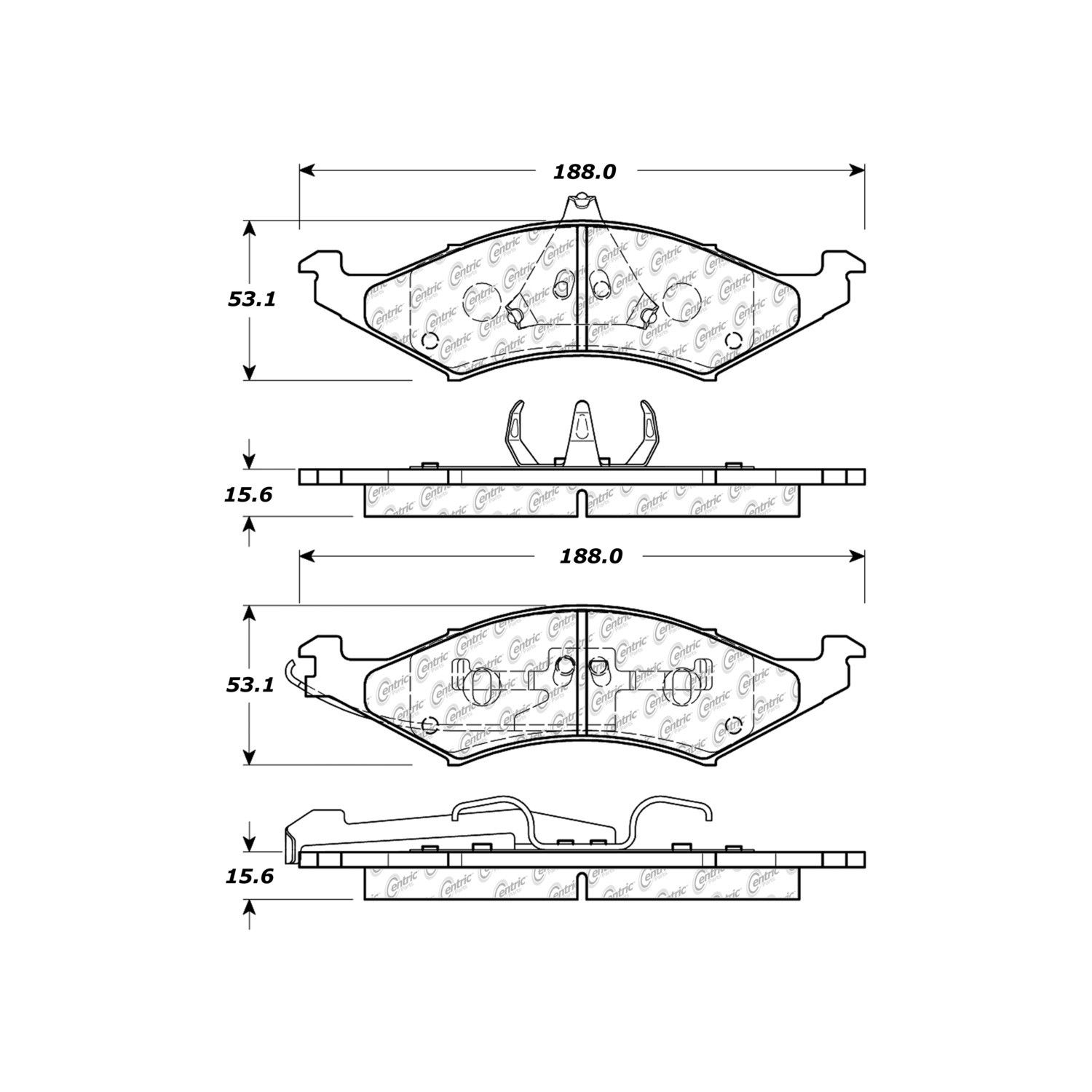1993, 1992, 1991, 1990, 1989, 1988, 1987, 1986 Mercury Sable Disc Brake Pad Set