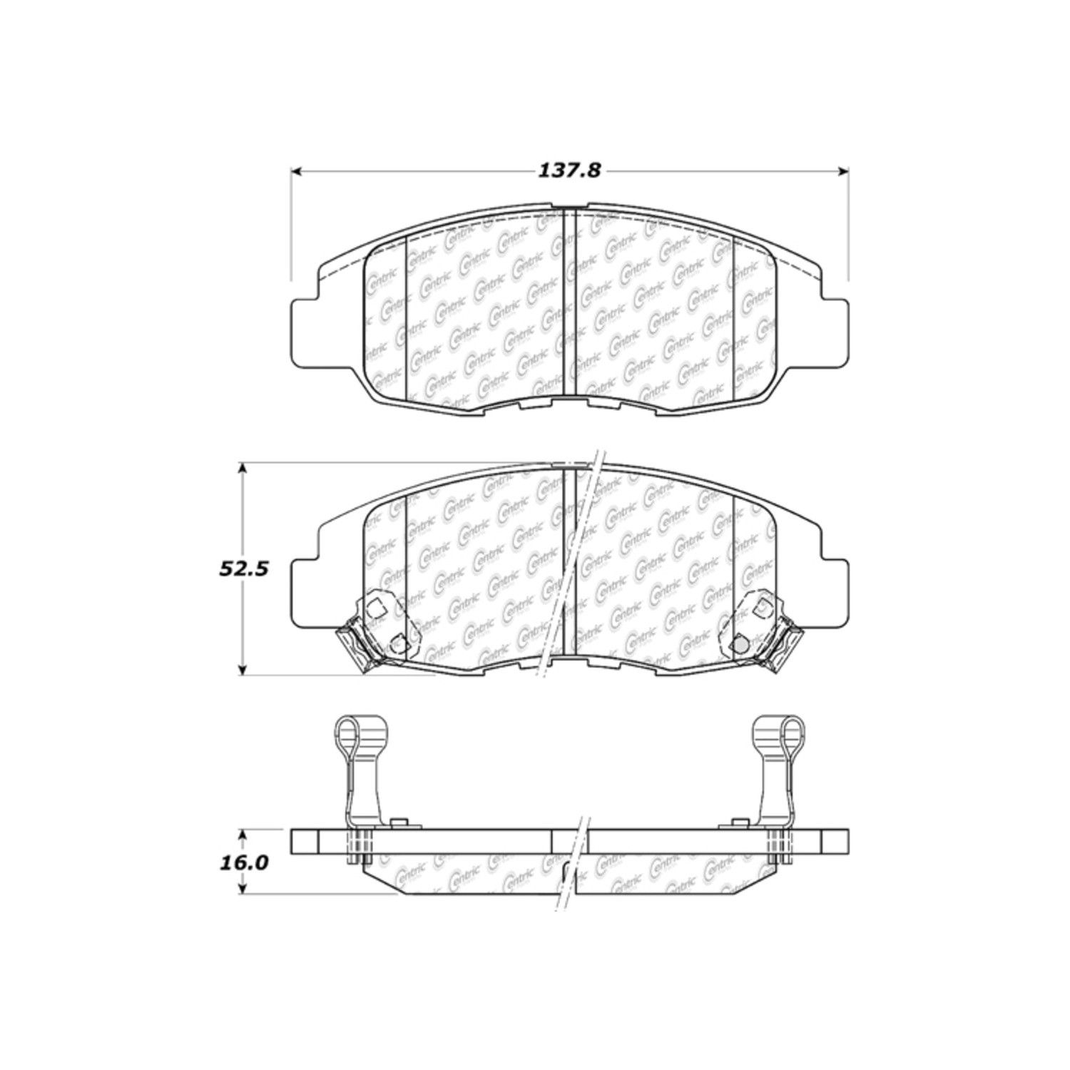 2014, 2013, 2012, 2011, 2010 Honda Insight Disc Brake Pad Set