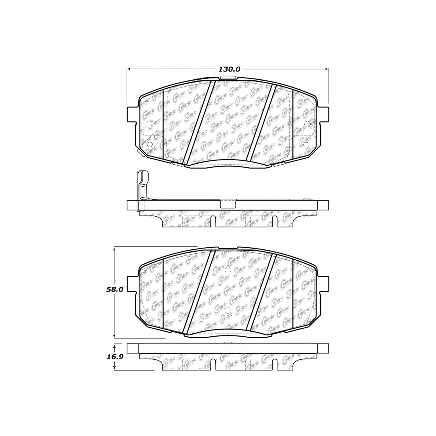 2013, 2012, 2011, 2010 Kia Forte Disc Brake Pad Set