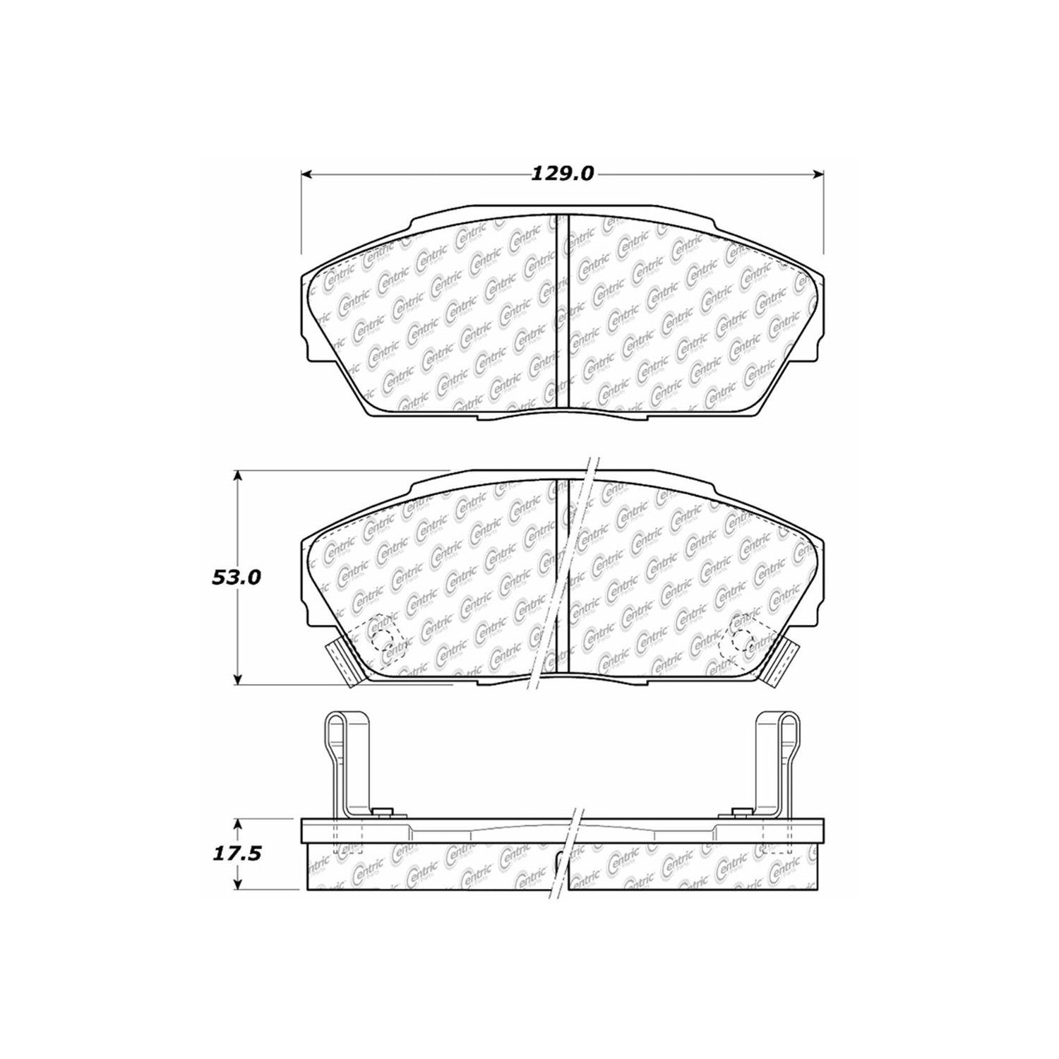 1993, 1992, 1991, 1990 Acura Integra Disc Brake Pad Set