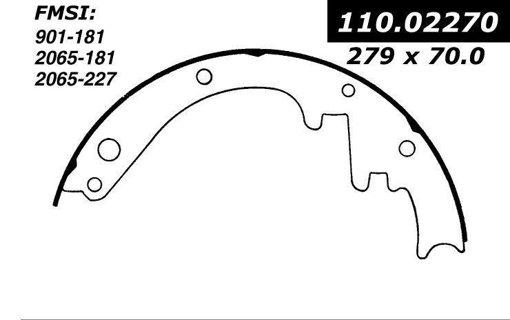 1969, 1968, 1967, 1966 Chevrolet Caprice Air Drum Brake Shoe