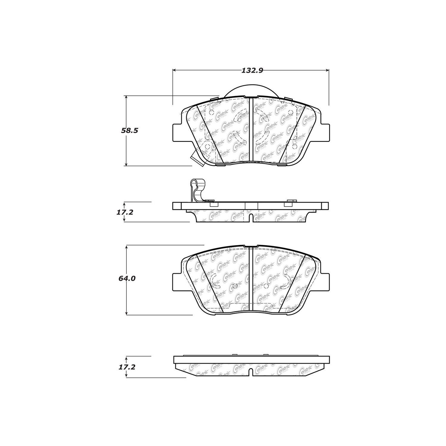 2016, 2015, 2014, 2013, 2012, 2011 Kia Optima Disc Brake Pad Set