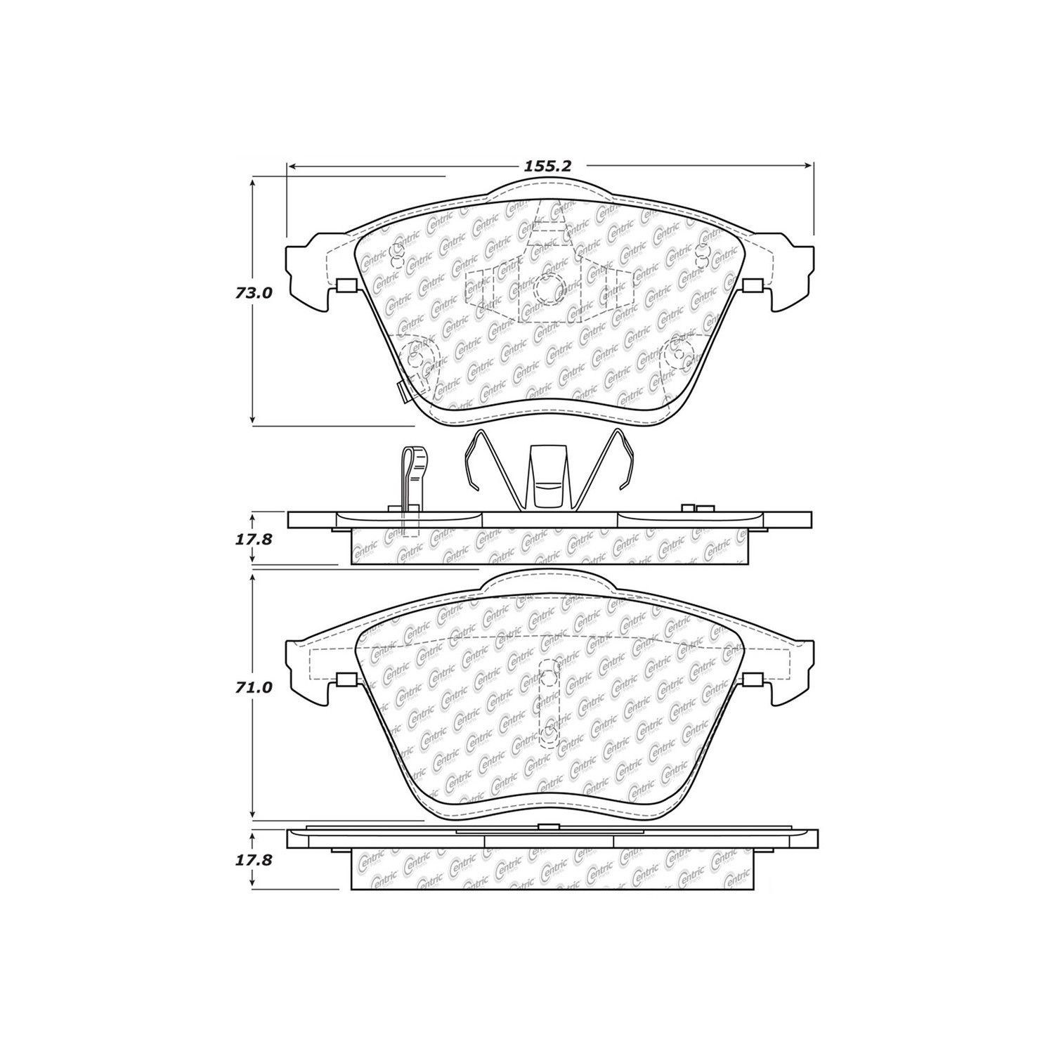 2007, 2006 Mazda 6 Disc Brake Pad Set