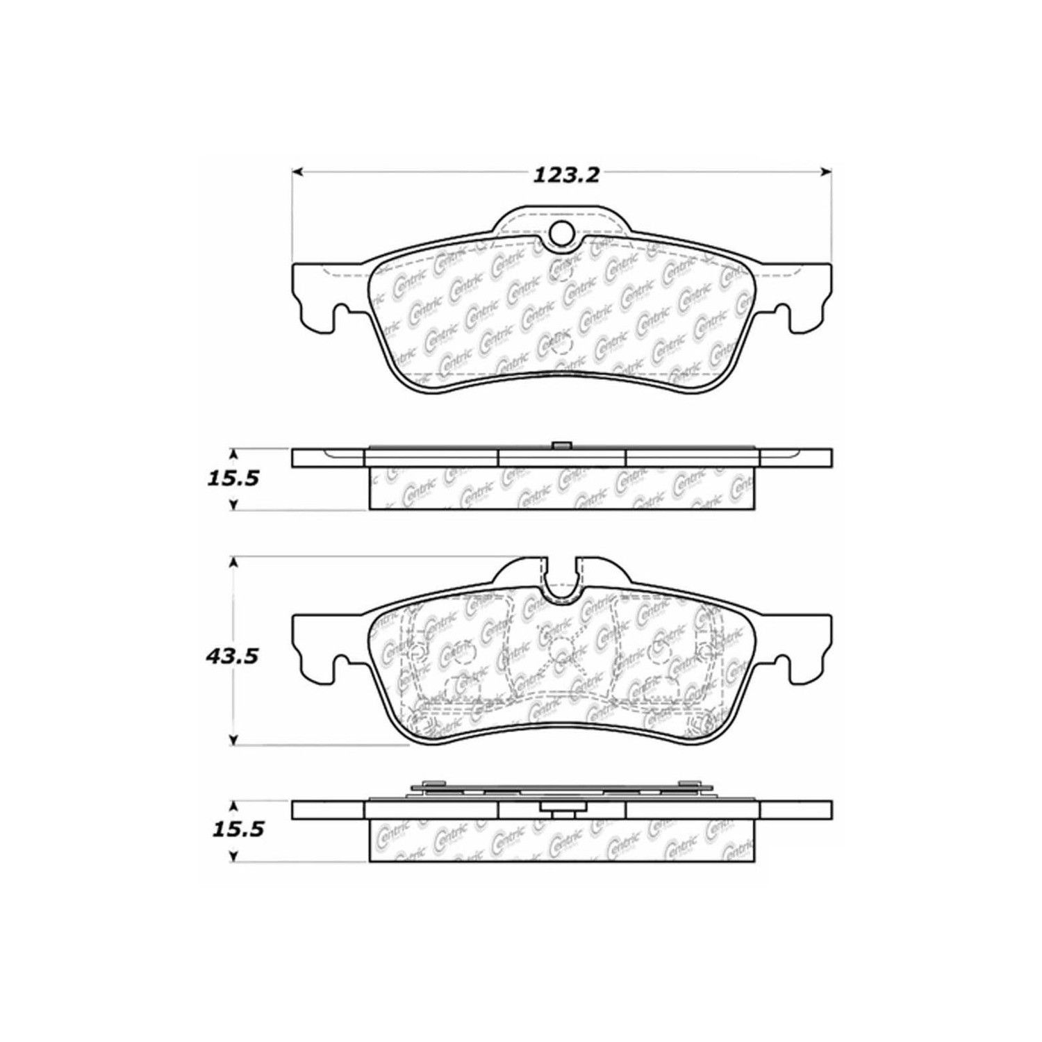 2008, 2007, 2006, 2005, 2004, 2003, 2002 Mini Cooper Disc Brake Pad Set
