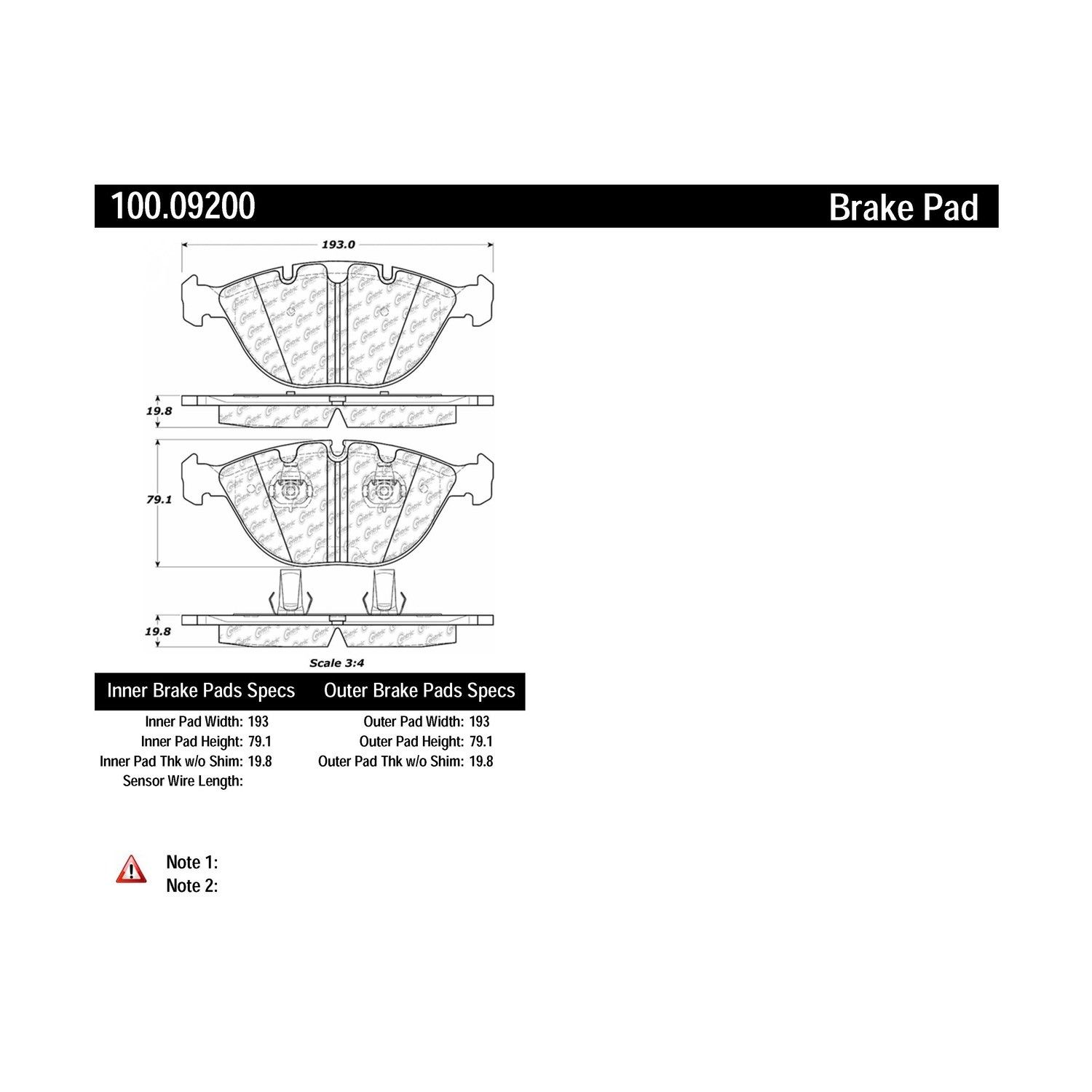 2006, 2005, 2004, 2003, 2002 BMW X5 Disc Brake Pad Set
