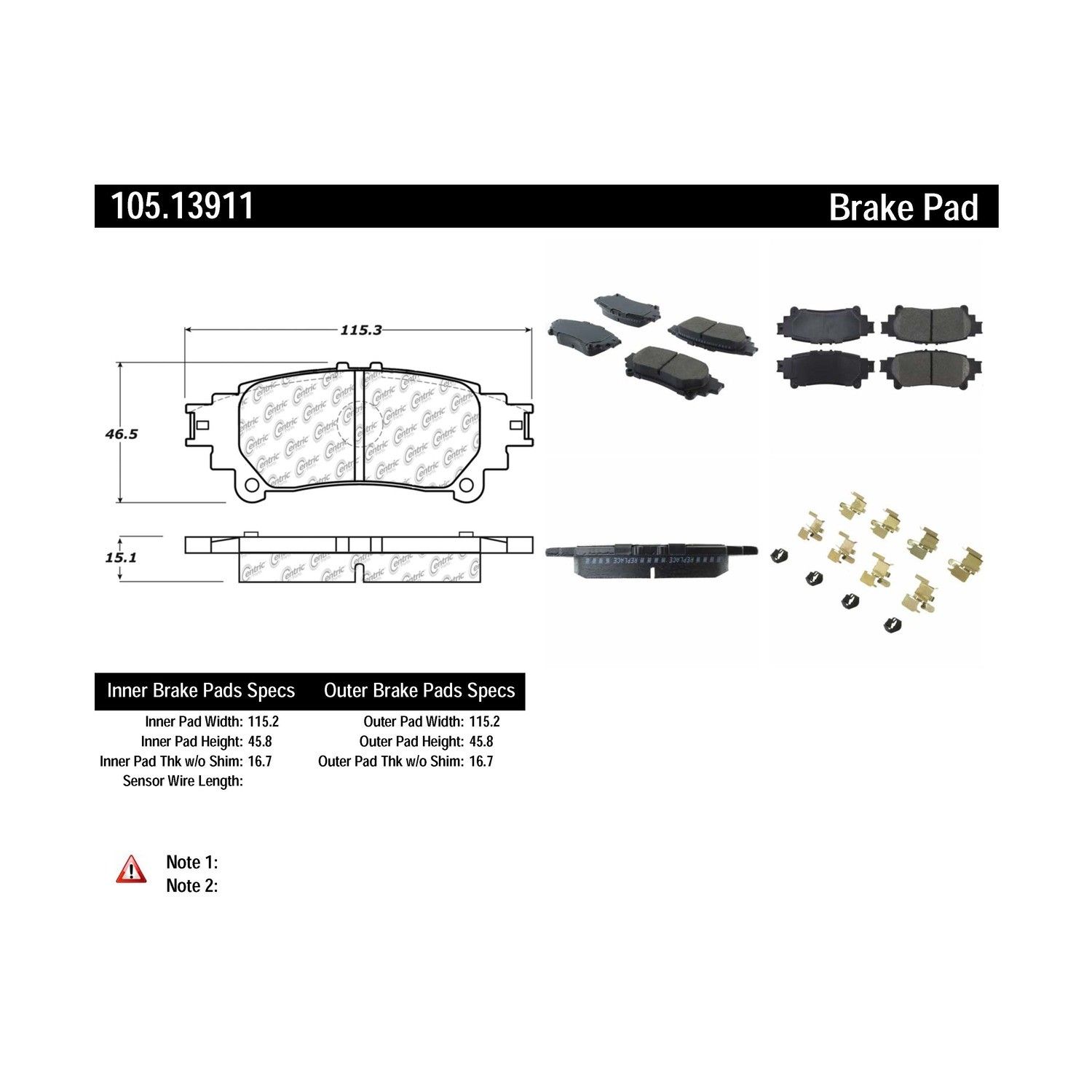 2020, 2019, 2018, 2017, 2016 Lexus IS300 Disc Brake Pad Set