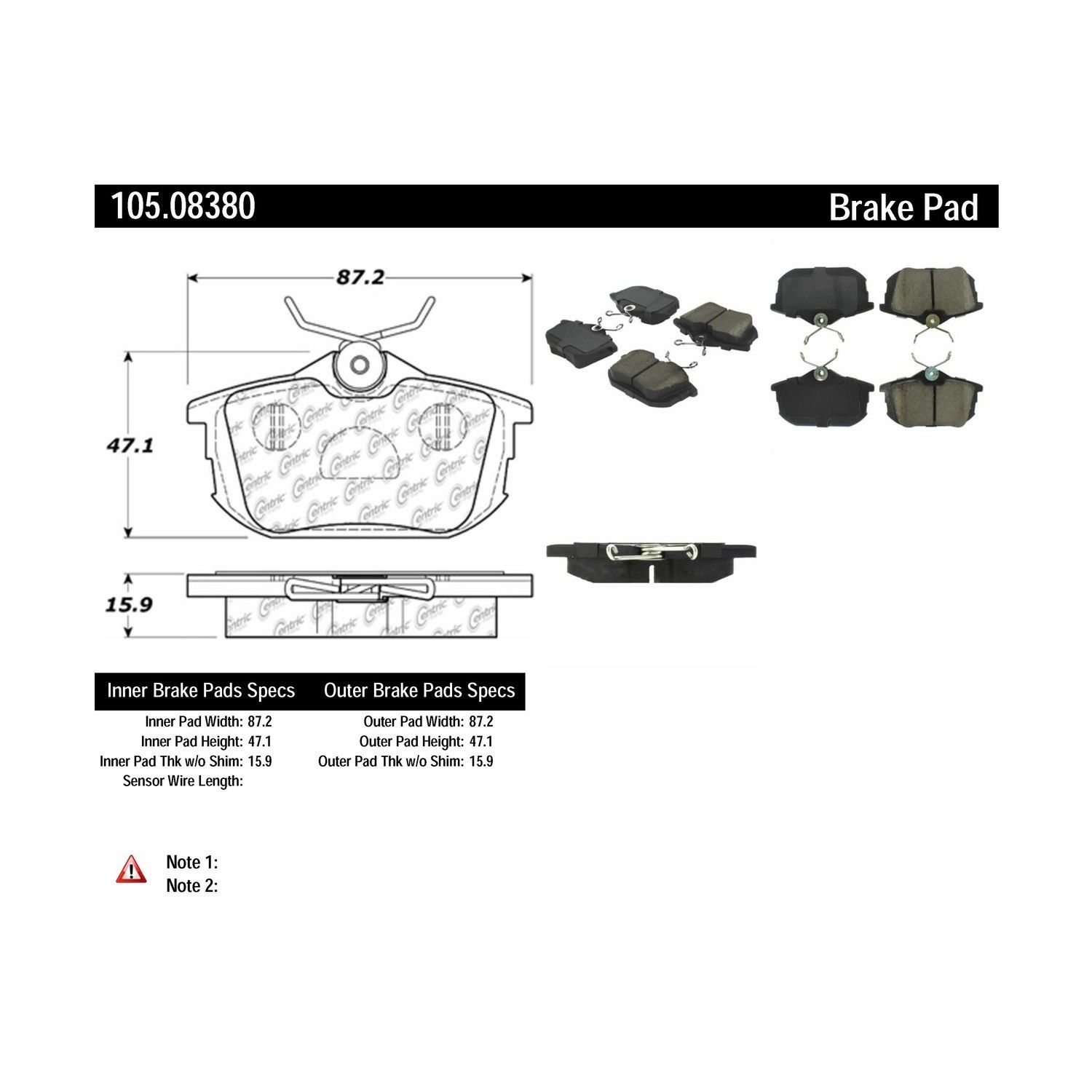2012, 2011, 2010, 2009, 2008, 2007, 2006, 2005, 2004, 2003, 2002, 2001, 2000, 1999 Volvo S40 Star Disc Brake Pad Set