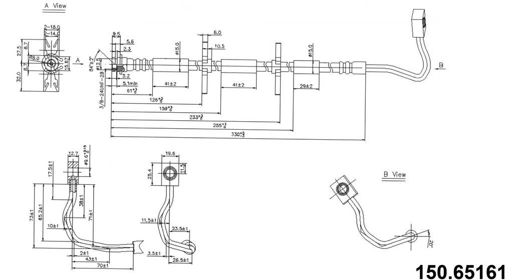 2005, 2004 Ford F-150 Brake Hydraulic Hose