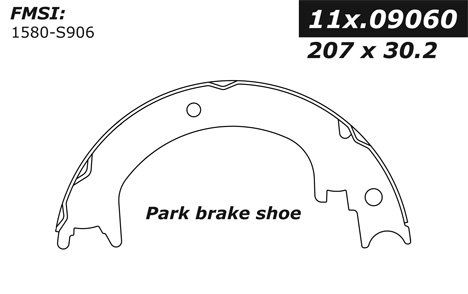 2015, 2014, 2013, 2012, 2011, 2010 Lexus RX350 Parking Brake Shoe