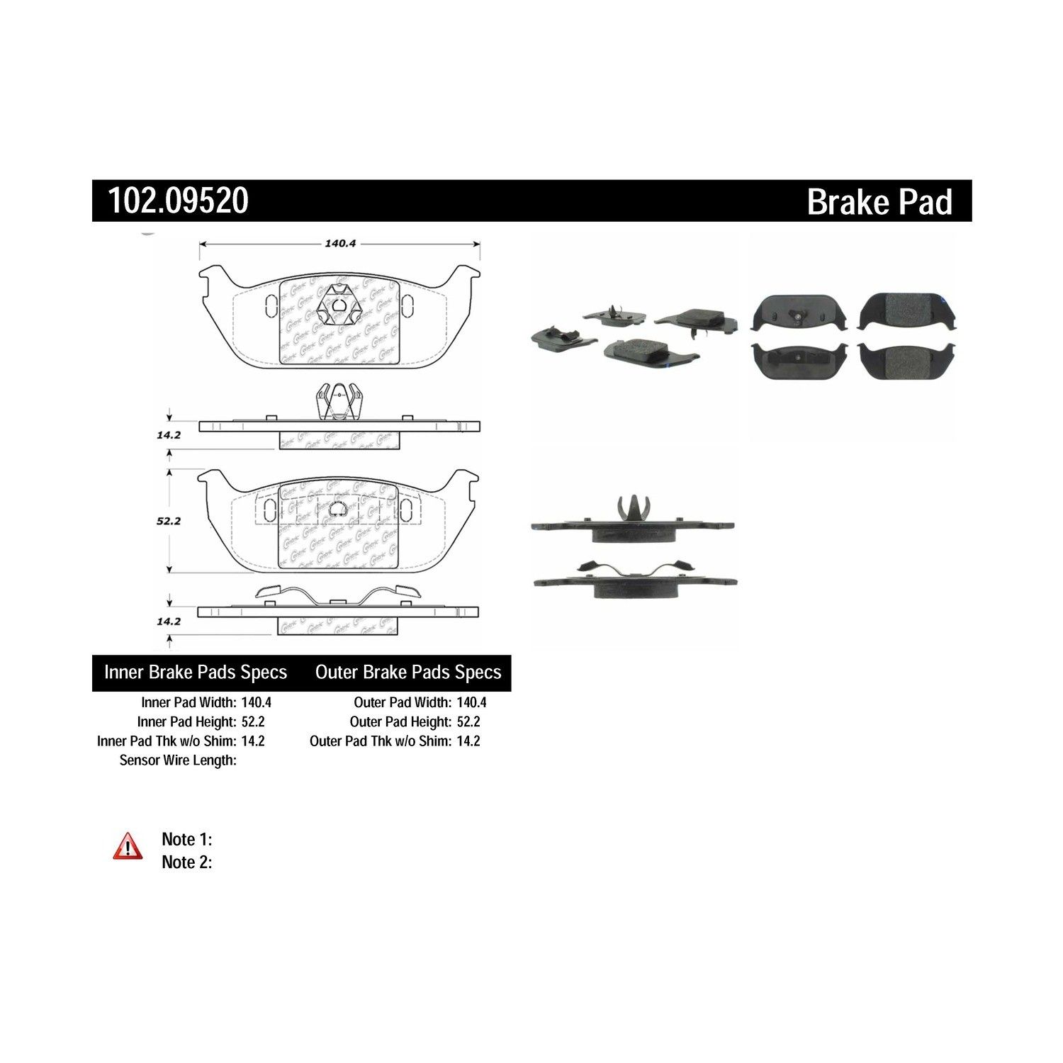 2005, 2004, 2003 Lincoln Aviator Disc Brake Pad Set