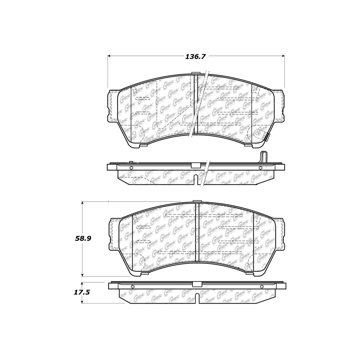 2013, 2012, 2011, 2010, 2009, 2008, 2007, 2006 Mazda 6 Disc Brake Pad Set