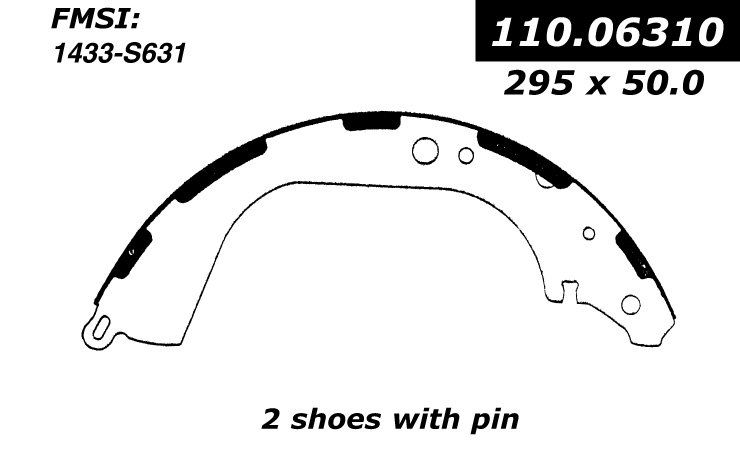 2003, 2002, 2001, 2000, 1999, 1998, 1997 INFINITI QX4 Drum Brake Shoe