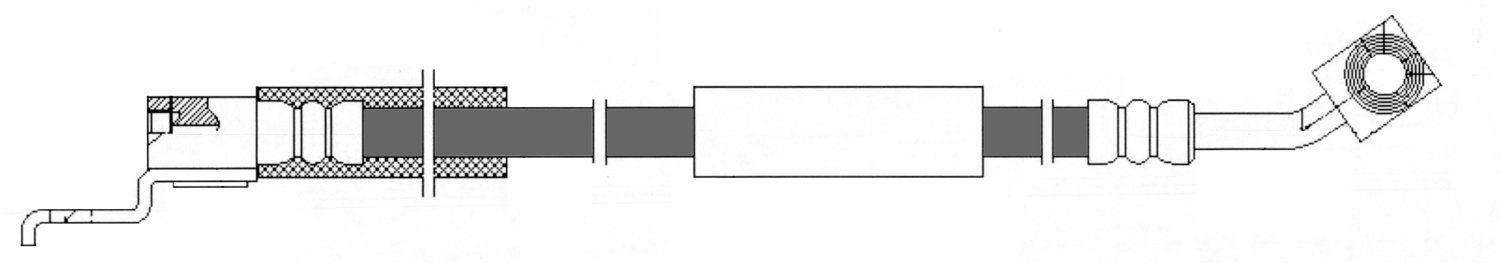 2001, 2000, 1999, 1998, 1997, 1996, 1995, 1994, 1993, 1992, 1991, 1990 Jeep Cherokee Brake Hydraulic Hose