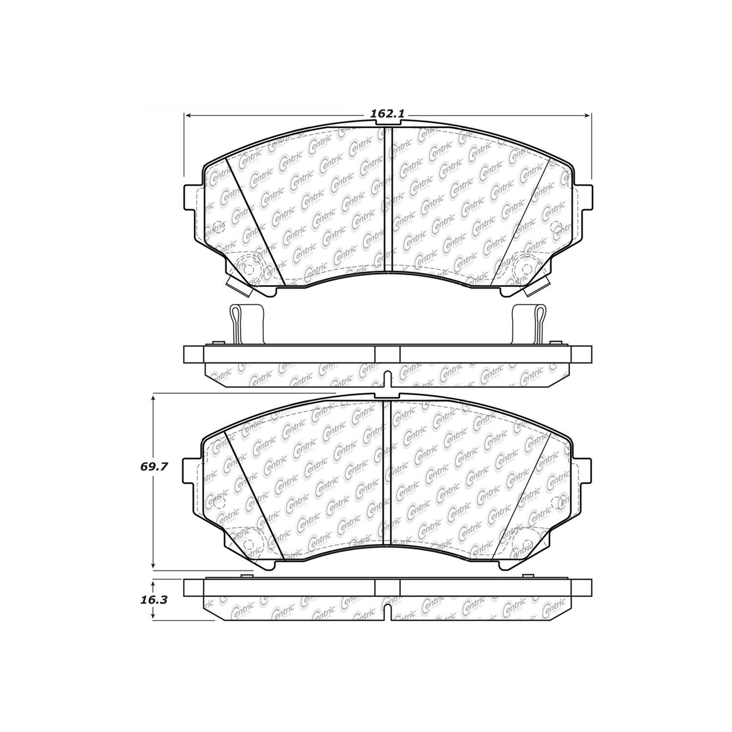 2014, 2013, 2012, 2011, 2010, 2009, 2008 Cadillac CTS Disc Brake Pad Set