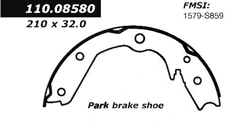 2004, 2003, 2002, 2001, 2000, 1999, 1998, 1997, 1996, 1995, 1994 Isuzu Rodeo Parking Brake Shoe