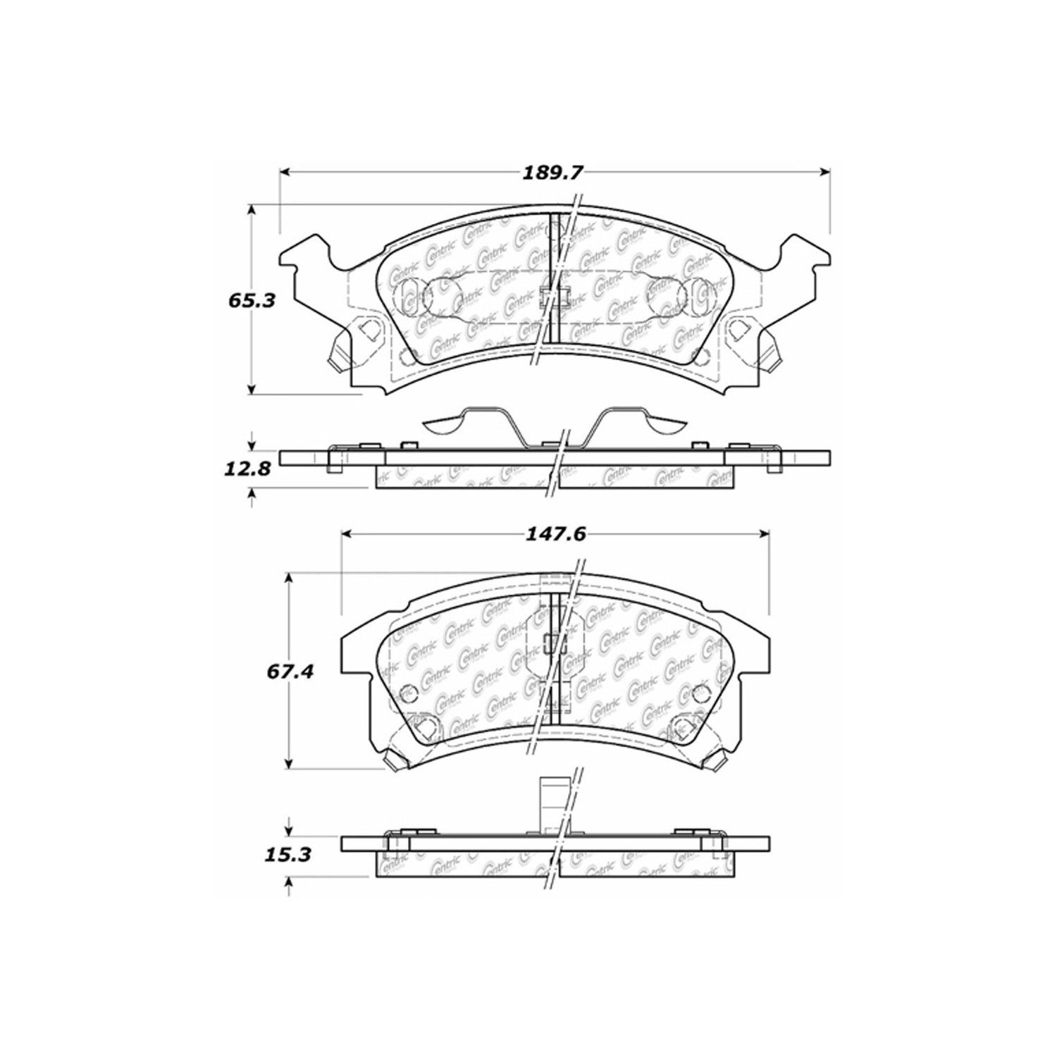 2005, 2004, 2003, 2002, 2001, 2000, 1999, 1998, 1997, 1996, 1995 Pontiac Sunfire Disc Brake Pad Set
