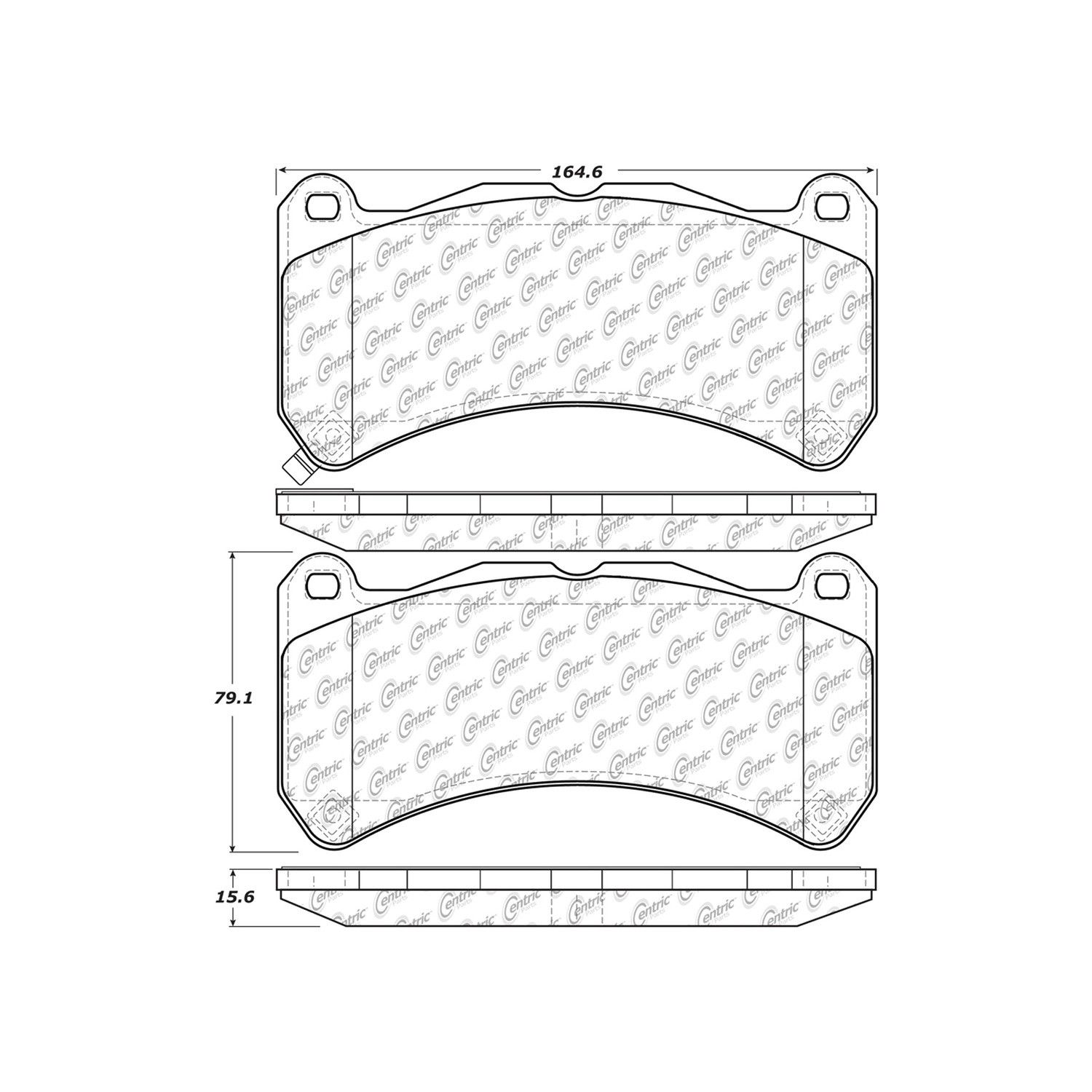 2014, 2013, 2012, 2011, 2010, 2009, 2008 Lexus IS F F Disc Brake Pad Set