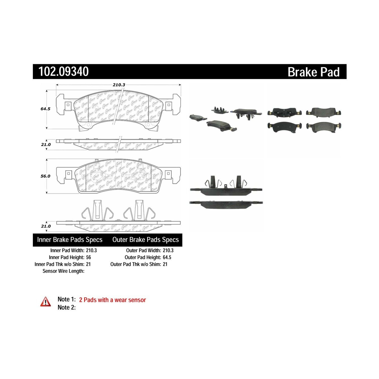2006, 2005, 2004, 2003, 2002 Ford Expedition Disc Brake Pad Set