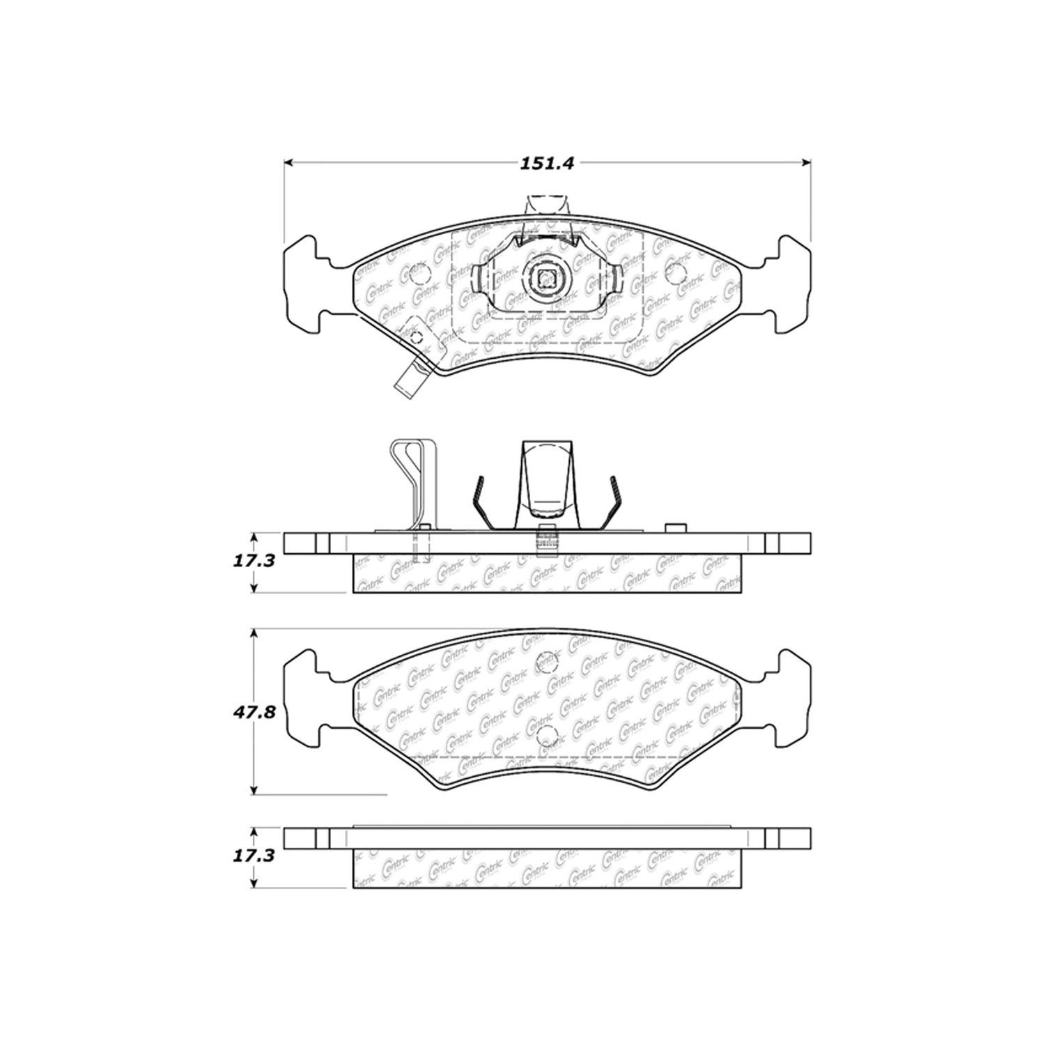 2000 Kia Spectra Disc Brake Pad Set