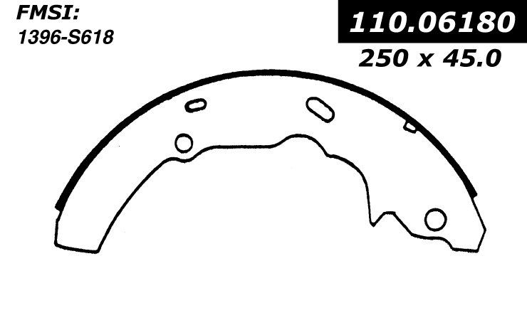 2000, 1999, 1998, 1997, 1996, 1995, 1994, 1993, 1992 Ford Taurus Drum Brake Shoe
