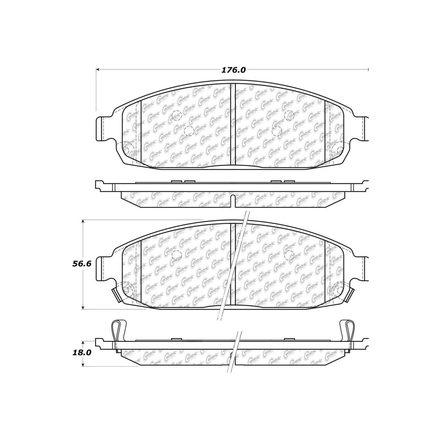 2010, 2009, 2008, 2007, 2006 Jeep Commander Disc Brake Pad Set