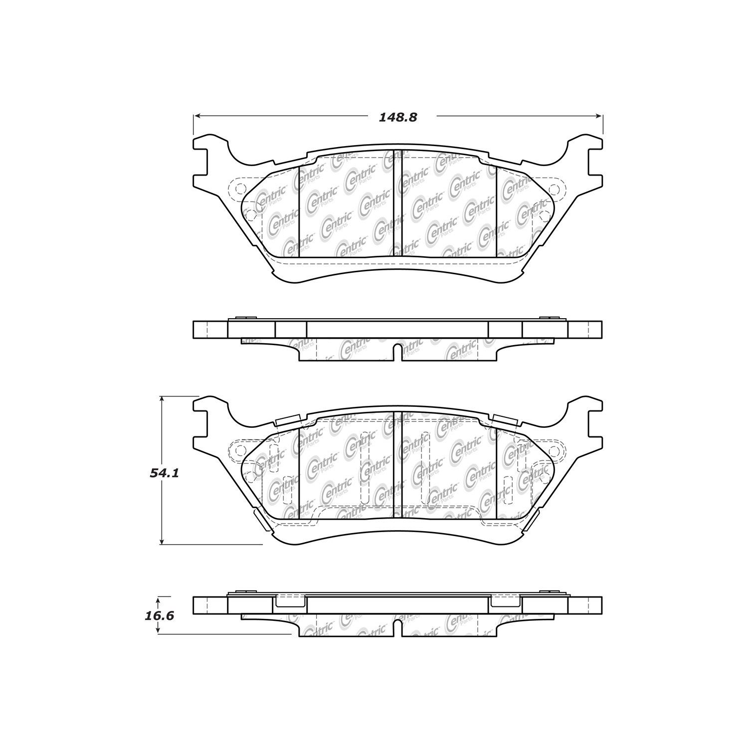 2020, 2019, 2018, 2017, 2016, 2015, 2014, 2013, 2012 Ford F-150 Disc Brake Pad Set