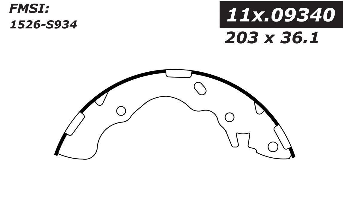 2009, 2008, 2007 Kia Spectra Drum Brake Shoe