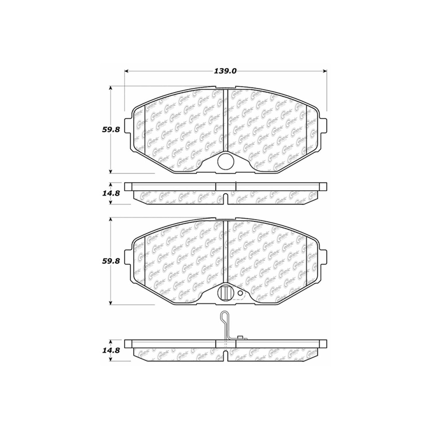 1996, 1995, 1994 INFINITI Q45 Disc Brake Pad Set