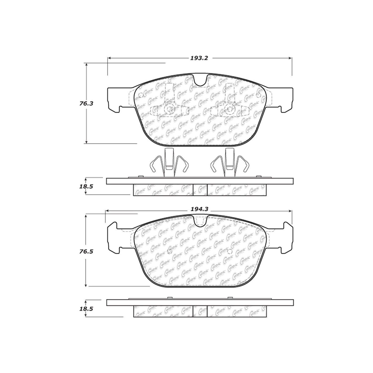 2016, 2015, 2014, 2013, 2012, 2011, 2010 Volvo XC60 Disc Brake Pad Set