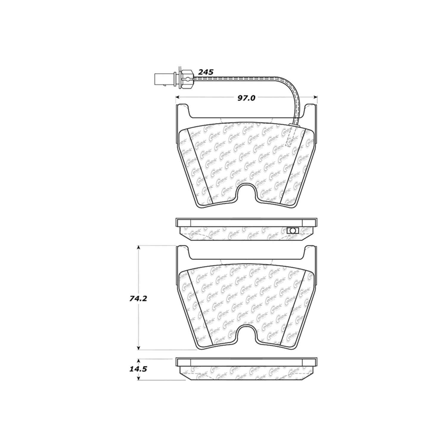 2018, 2017, 2016, 2015, 2014, 2013, 2012, 2011, 2010, 2009, 2008 Audi R8 Disc Brake Pad Set
