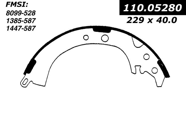 2002, 2001, 2000, 1999, 1998, 1997, 1996 Toyota RAV4 Drum Brake Shoe