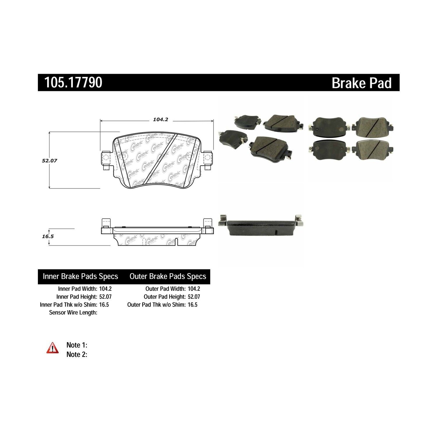 2019, 2018, 2017, 2016 Audi Q3 Disc Brake Pad Set