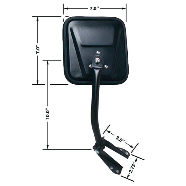1976-1986 Jeep CJ7 Side/Door Mirror - Right (CIPA)
