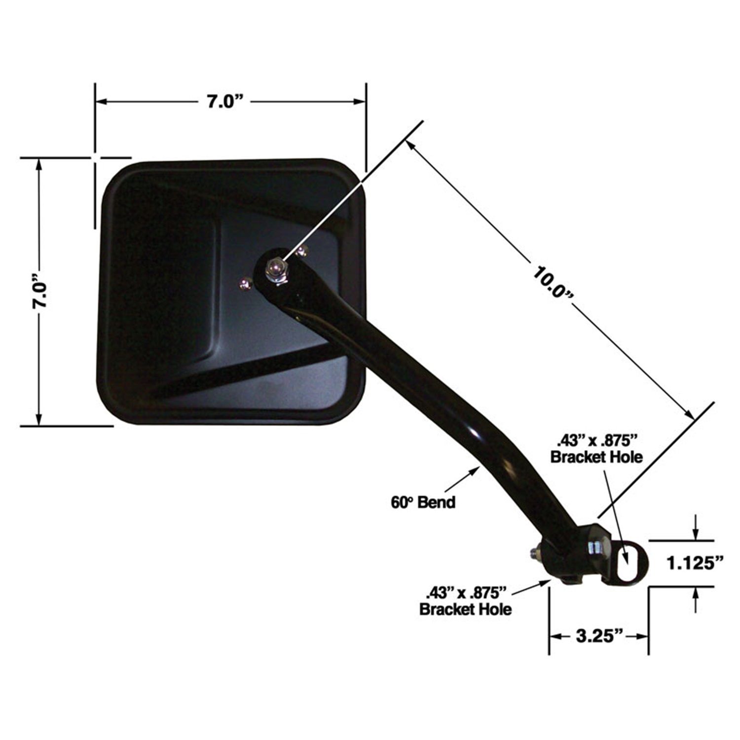 1981, 1980, 1979, 1978, 1977, 1976 Jeep CJ7 Door Mirror