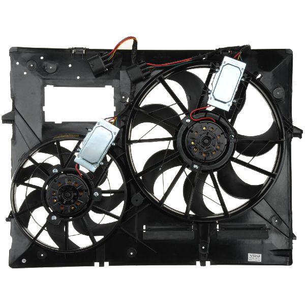 2009-2010 Audi Q7 Dual Radiator and Condenser Fan Assembly (Continental)