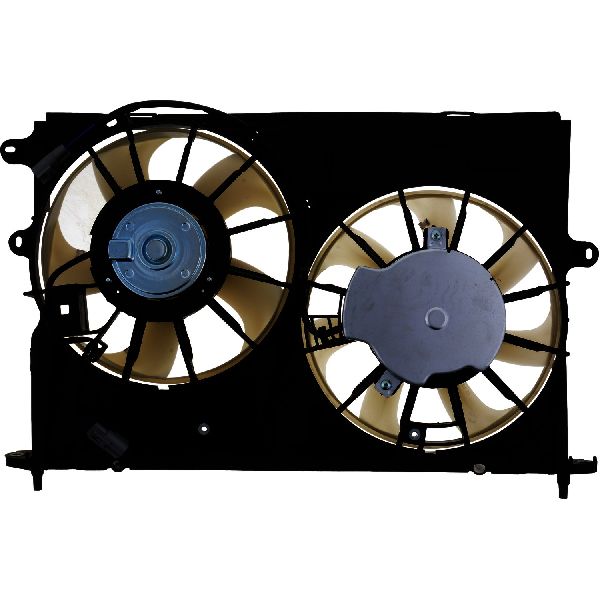 2009-2010 Pontiac Vibe Dual Radiator and Condenser Fan Assembly (Continental)