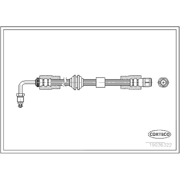 2007-2008 Audi RS4 Brake Hydraulic Hose (Corteco)