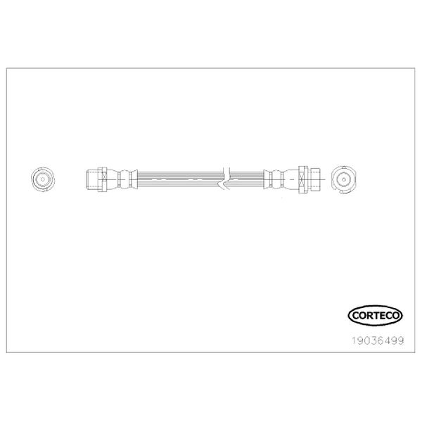 2008-2019 BMW X6 Brake Hydraulic Hose (Corteco)