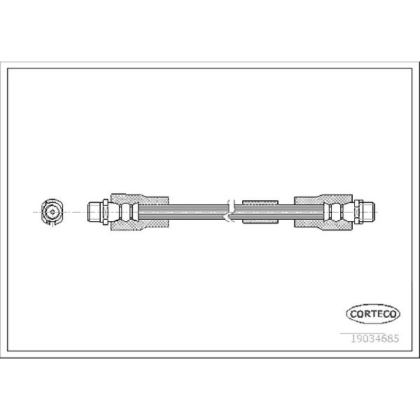 2004-2010 Audi A8 Quattro Brake Hydraulic Hose - Front (Corteco)