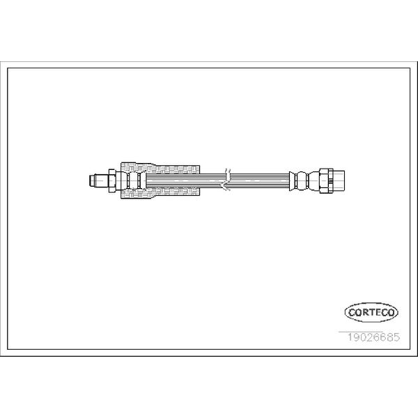 1995-2001 BMW 740i Brake Hydraulic Hose - Front (Corteco)