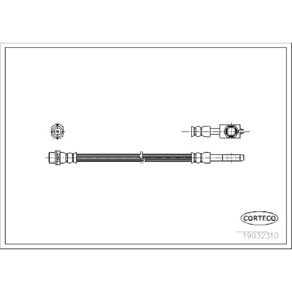 2000-2009 Audi A4 Brake Hydraulic Hose (Corteco)