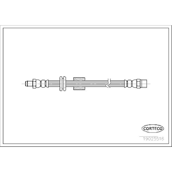 1985-1989 BMW 635CSi Brake Hydraulic Hose (Corteco)